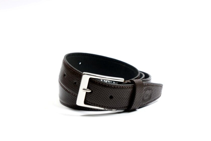 Formal Pinhole Printed Brown Belt - Image 4