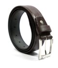 Formal Pinhole Printed Brown Belt