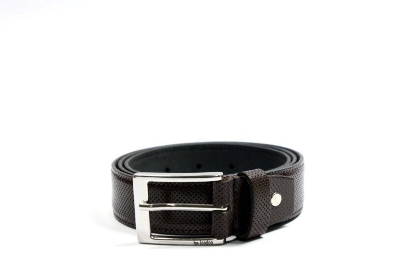 Formal Pinhole Printed Brown Belt - Image 2