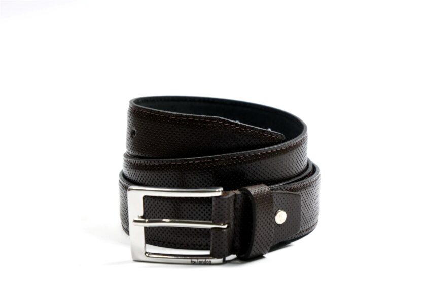 Formal Pinhole Printed Brown Belt - Image 3