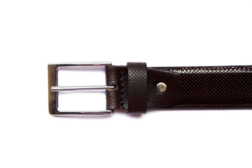 Formal Pinhole Printed Brown Belt - Image 6