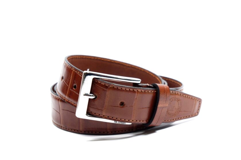 Formal Crocodile Printed Tan Belt - Image 4